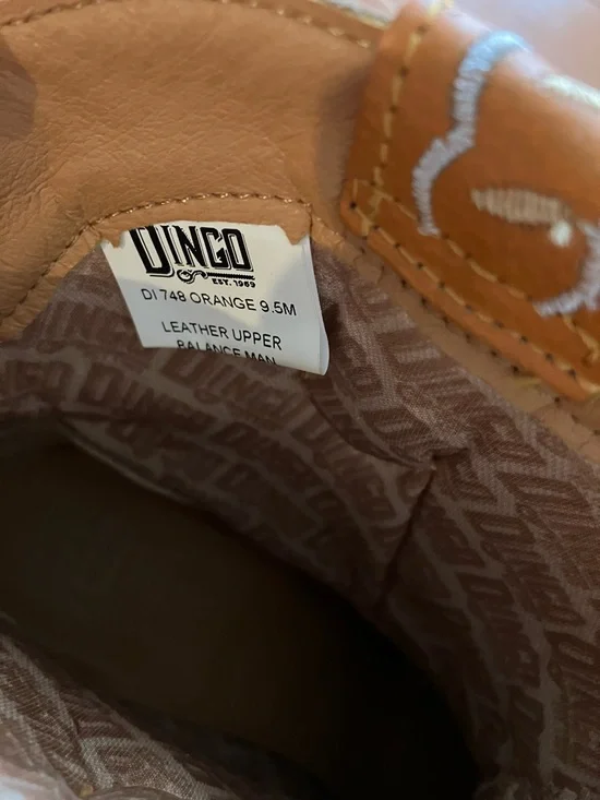 W9.5 Dingo Primrose Embroidered Ankle Boots, Burnt Orange - Picture 6 of 9